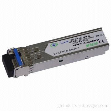 SFP BIDI 1.25Gbps 1,310/1,490nm DDM 20km Transceiver, Metal Enclosure, for Lower EMI